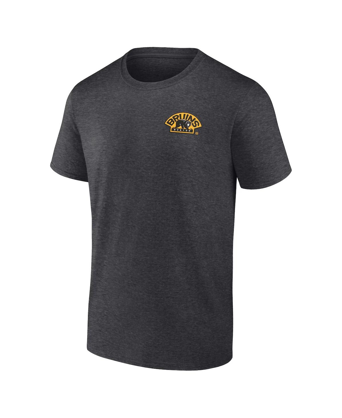 Fanatics Men'sBoston Bruins Backbone T-Shirt - Heather Charcoal