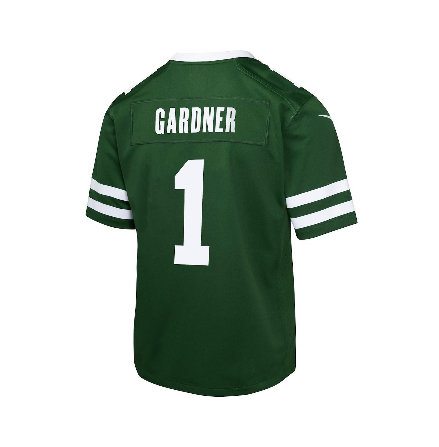 Детский топ Outerstuff Nike Ahmad Sauce Gardner Legacy New York Jets Game Jersey, цвет: Зелёный — фото 3
