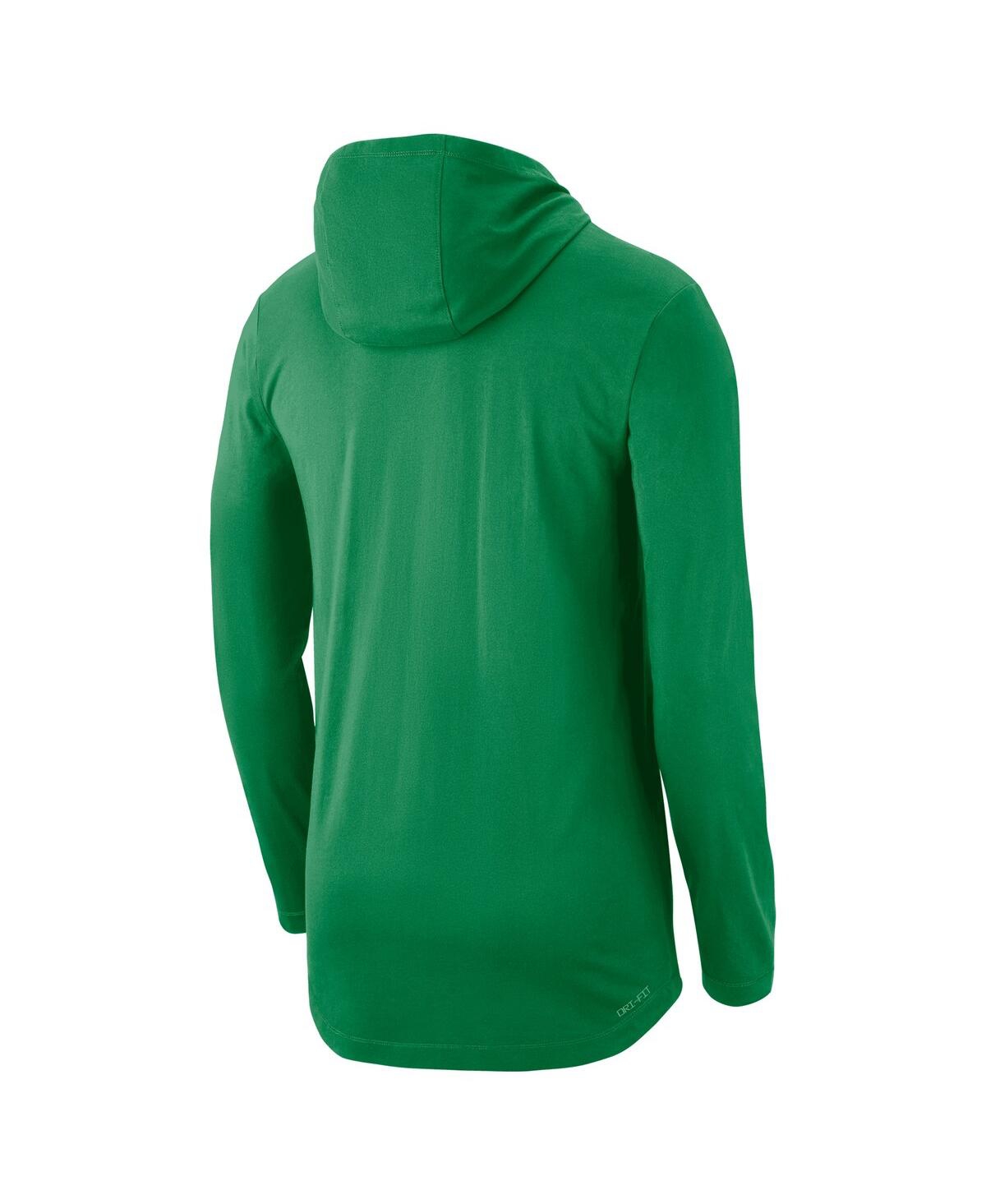 Nike Men'sOregon Ducks Campus Performance Tri-Blend Long Sleeve Hoodie T-Shirt - Green