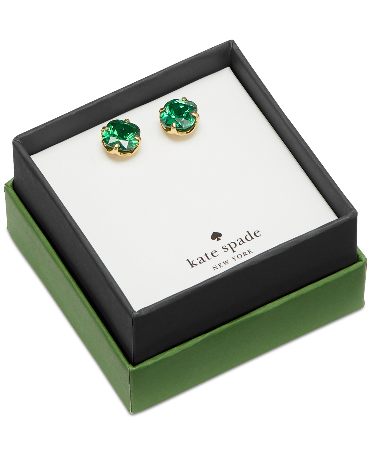 Kate Spade New York Gold-Tone Cubic Zirconia Flower Stud Earrings -gold