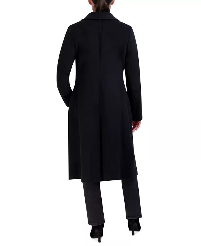 Womens Stand-Collar Single-Breasted Wool Blend Coat - thumbnail 6