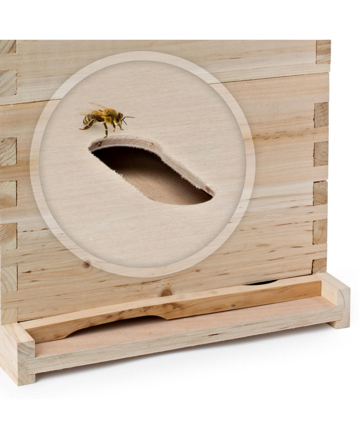 Honey Keeper Beehive 20 Frame Complete Box Kit (10 Deep and 10 Medium) with Metal Roof for Langstroth Beekeeping -wood