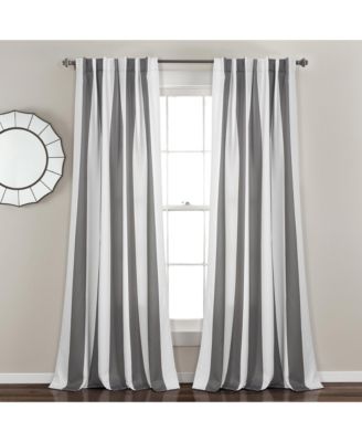 Wilbur Stripe Light Filtering Window Curtain Panels