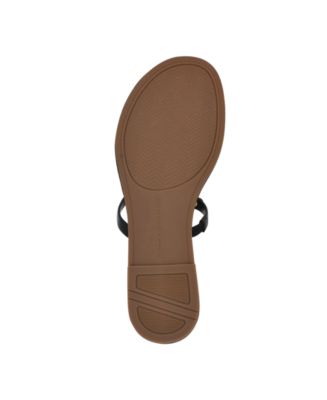 Litzy Logo Flat T-Strap Flat Sandals
