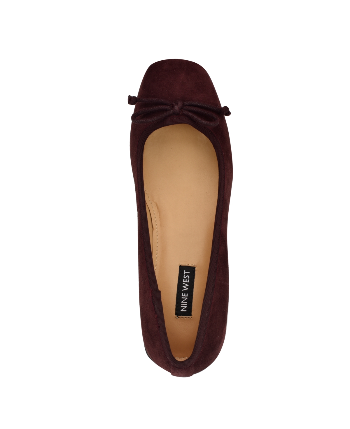 Nine West Women's Saruh Square Toe Slip-on Dress Pumps In Burgundy Suede