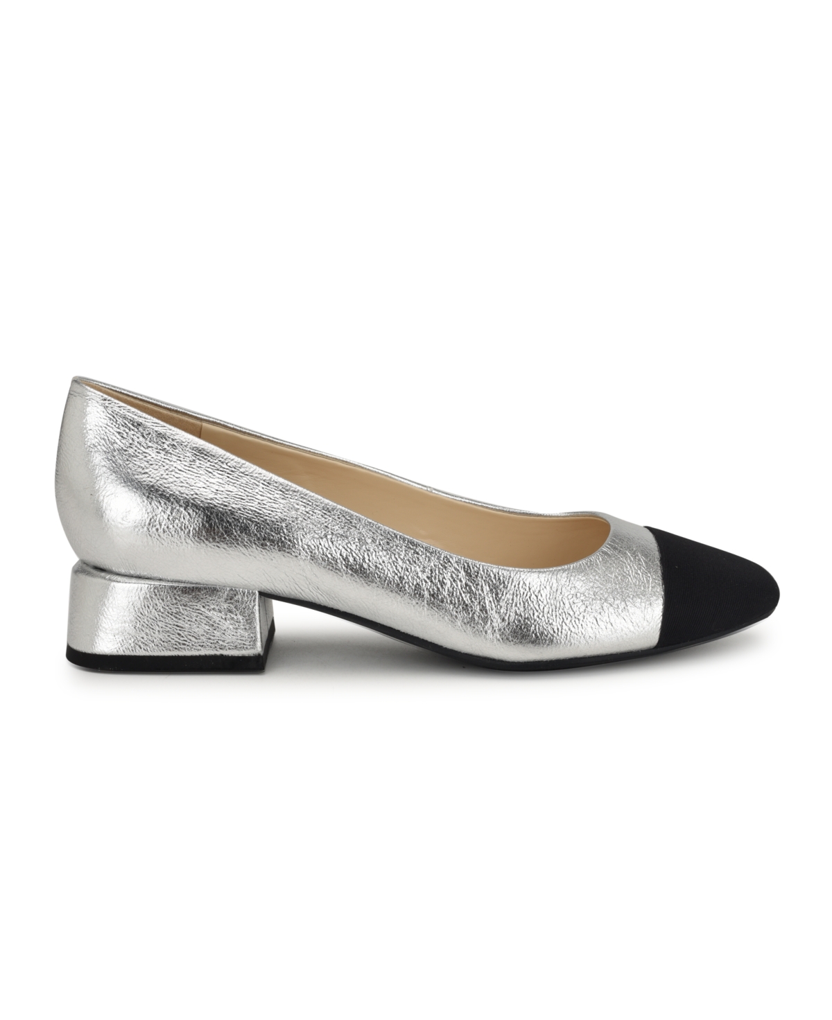 Nine West Women's Sophe Slip-on Square Toe Dress Pumps -Black