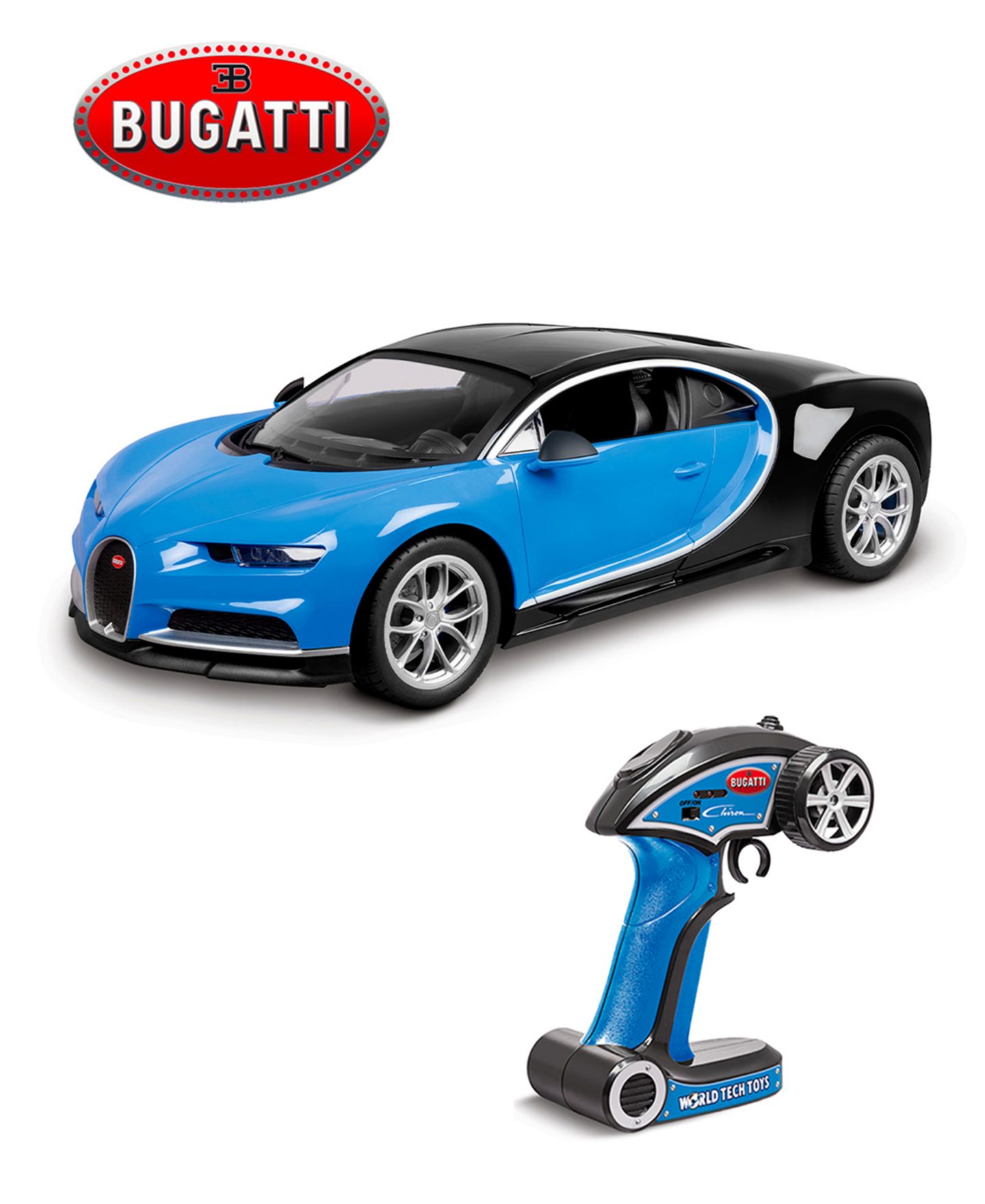 Детская игрушка World Tech Toys 1:10 Scale Bugatti Chiron Electric RTR RC Car — фото 1