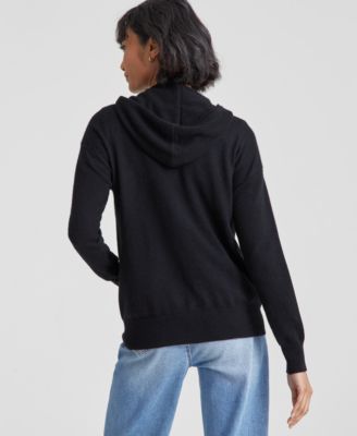 Petite 100% Cashmere Zip Hoodie, Created for Macy's