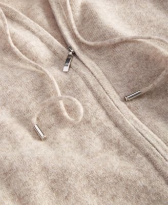 Petite 100% Cashmere Zip Hoodie, Created for Macy's