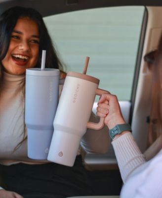 40oz Insulated Tumbler with Straw and Handle