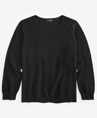 Plus Size 100% Cashmere Crewneck Sweater, Macy's Exclusive