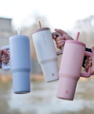 40oz Insulated Tumbler with Straw and Handle