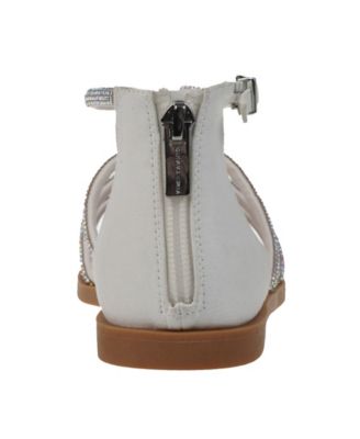 Big Girl's Fashion Sandal with Micro Stone Strappy Upper Glass stones/Polyester Sandals