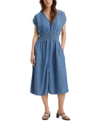 knee length dresses for ladies Dress Casual Midi By Levis In Floral Print, Size: Xs