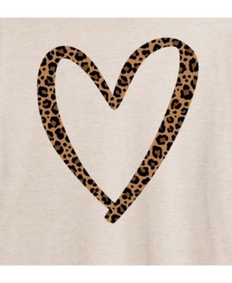 Trendy Juniors Leopard Heart Graphic Oversized Tee