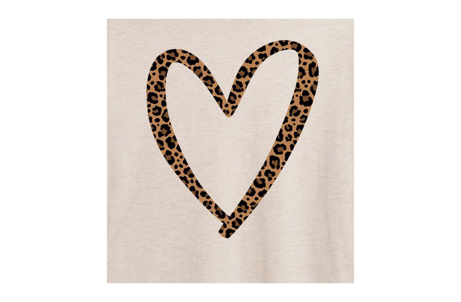 Trendy Juniors Leopard Heart Graphic Oversized Tee