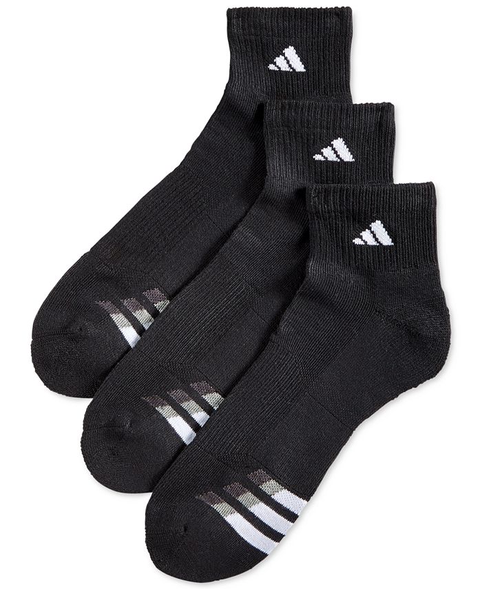 adidas Men's Cushioned Performance 3-Pack Quarter Socks - Macy's