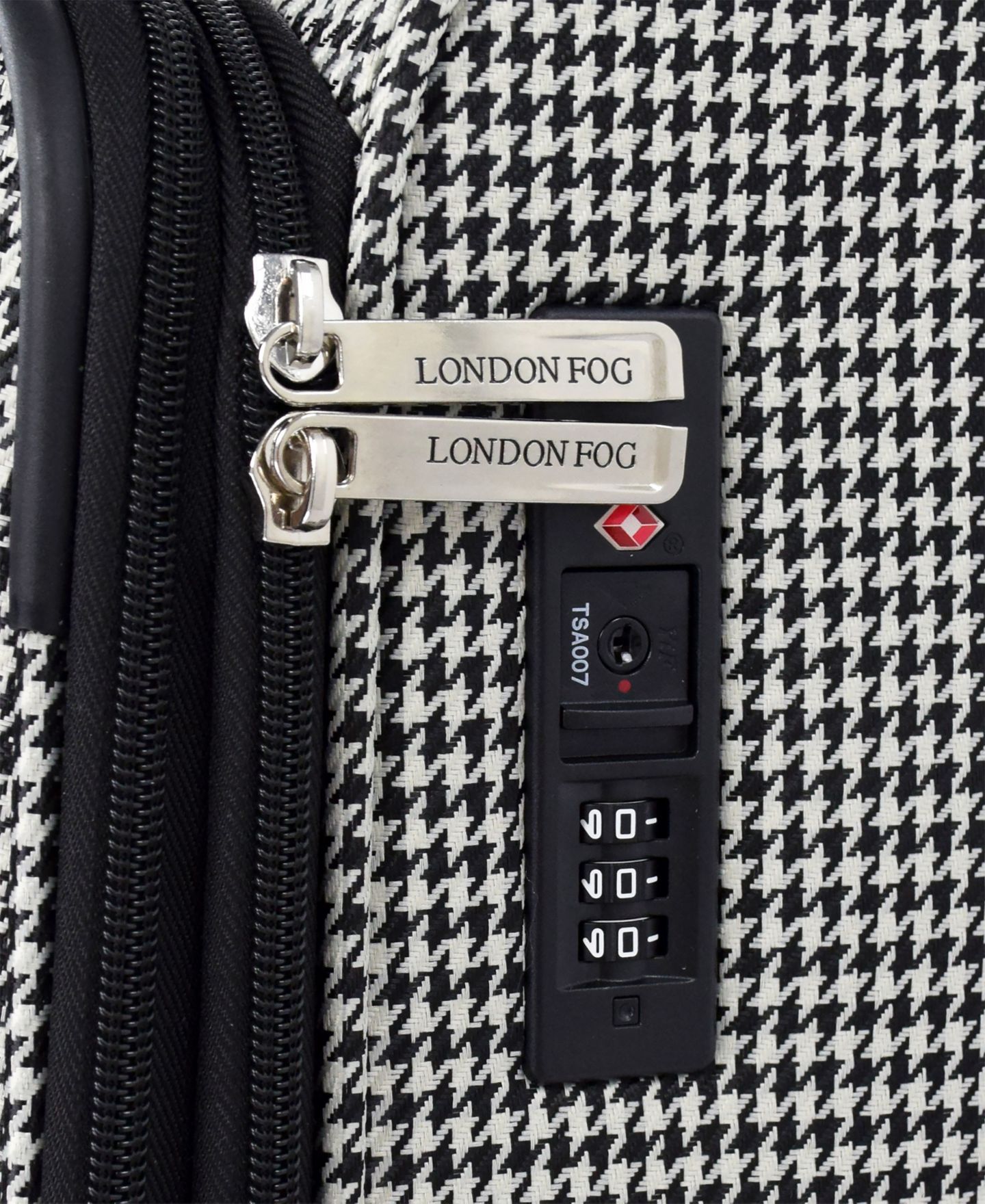 Чемоданы London Fog Cambridge Luggage Collection, цвет: Чёрный белая гусиная лапка — фото 6