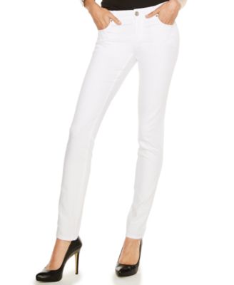 macy's white skinny jeans
