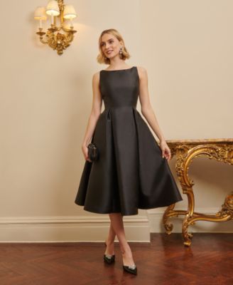 Boat-Neck A-Line Dress