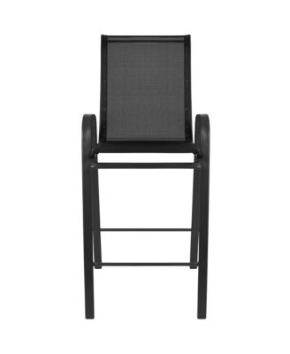 4 Pack Outdoor Barstools With Flex Comfort Material-Patio Stool