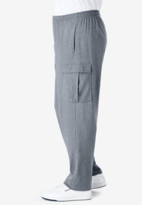 Big & Tall Lightweight Jersey Cargo Sweatpants