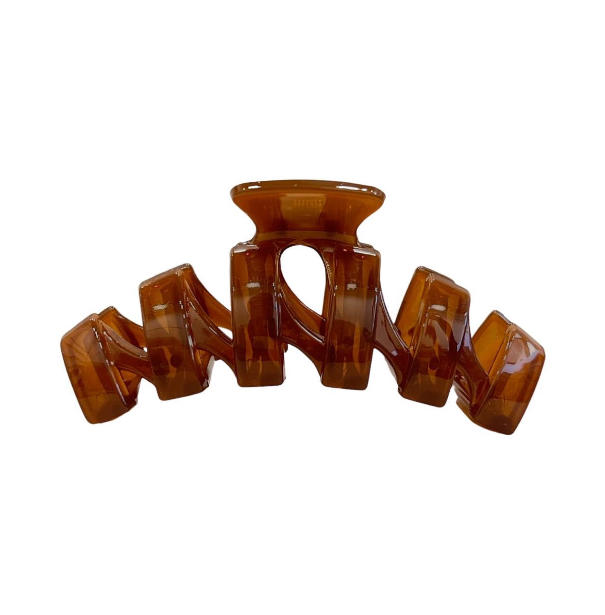 Women s Large Bendable Zig Zag Claw Clip - Rust - Rust