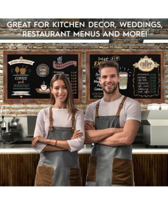 Wall Mounted Magnetic Chalkboard with Wooden Frame