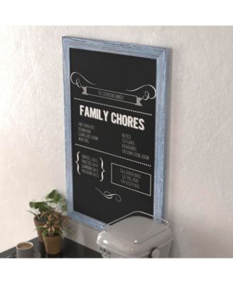Wall Mounted Magnetic Chalkboard with Wooden Frame