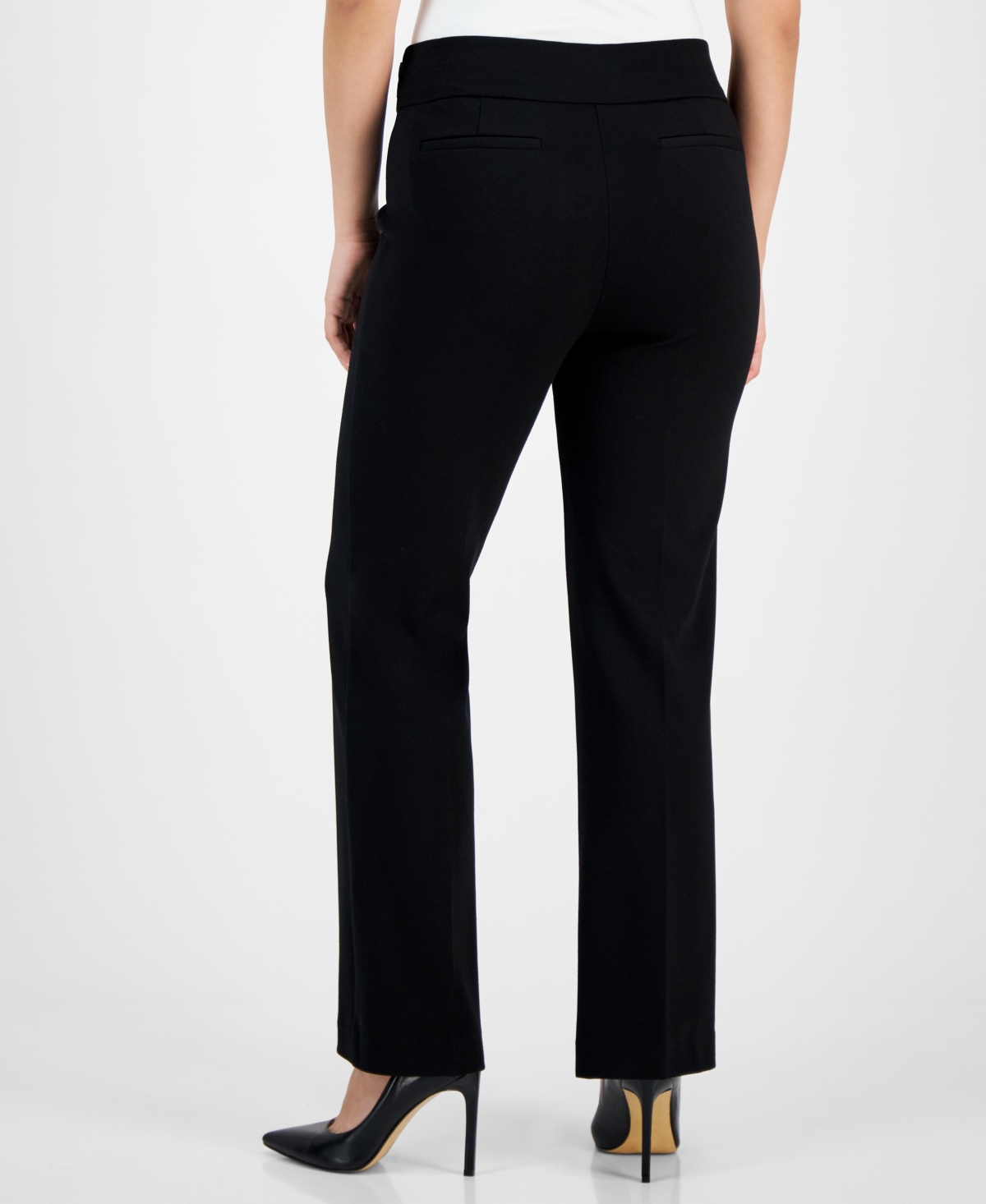 Ak Anne Klein Petite Pull-On Side-Tab Trousers