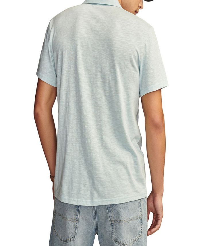 Lucky Brand Men's Burnout Slub Jersey Johny Collar Polo Shirt - Macy's