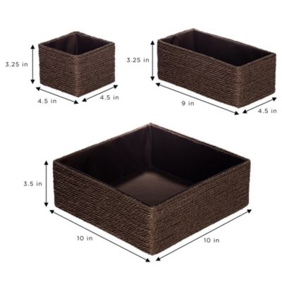 Storage Baskets - Woven Paper Rope Material