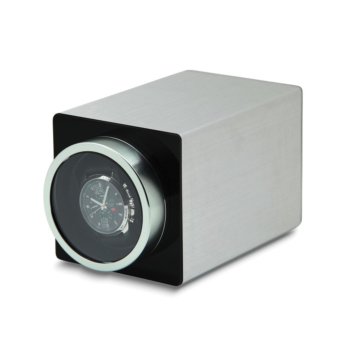 Rotations Silver-tone Aluminum Velveteen Lined 1-Watch Winder - Grey