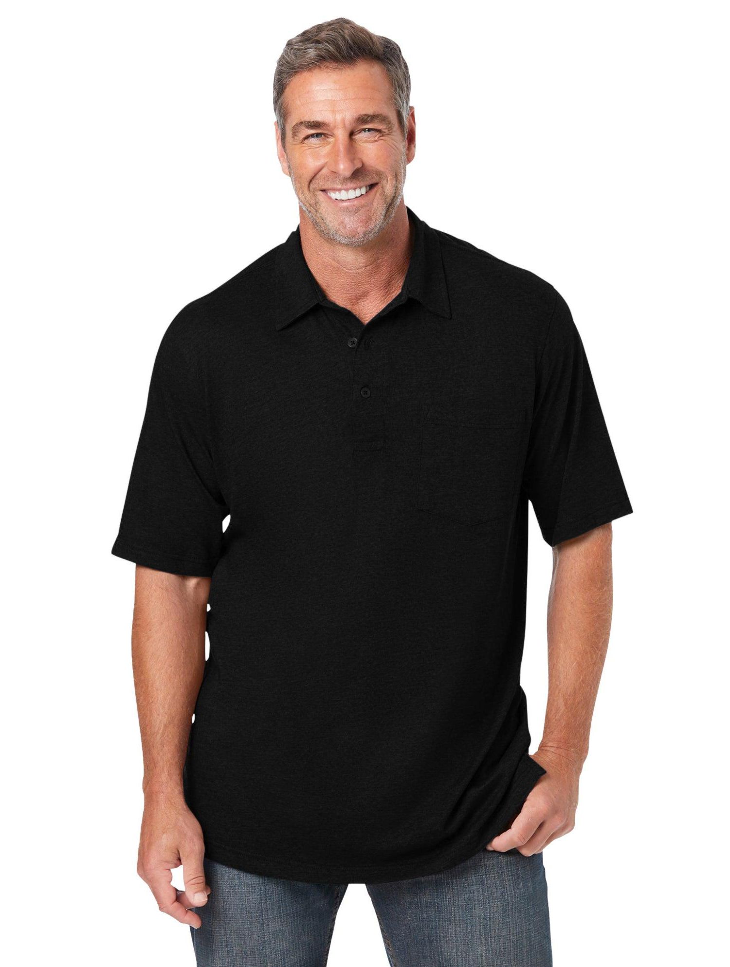Big & Tall Shrink-Less Lightweight Polo