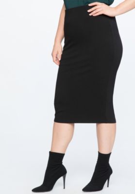 Women's Plus Size Knit Column Skirt