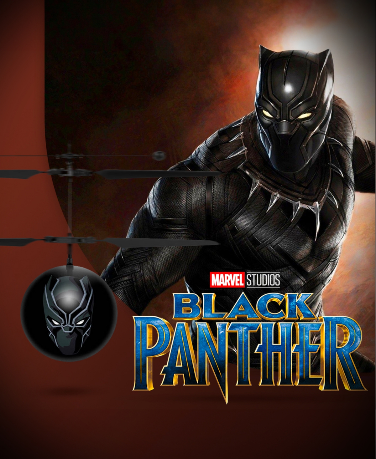World Tech Toys Marvel Avengers Black Panther Ir Ufo Ball Helicopter In Multi
