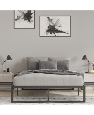 Varallo 14 Inch Steel Bed Frame With Steel Slat Support For Any Mattress (No Box Spring Required)