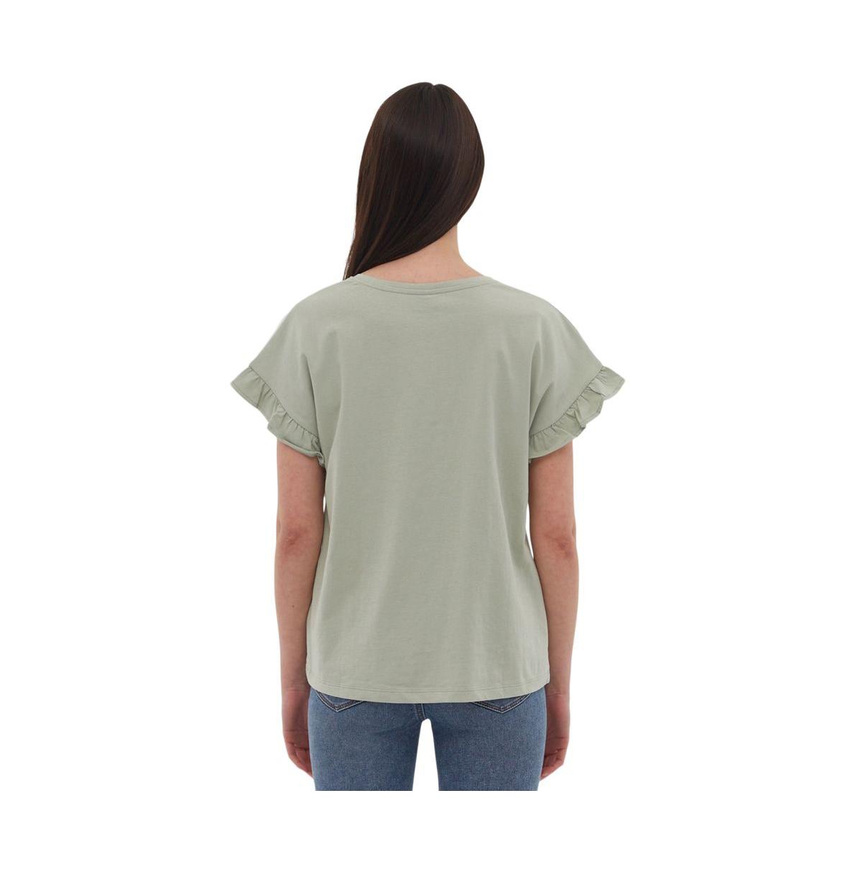 Bench Dna Women's Velmina Ruffle Sleeve Tee