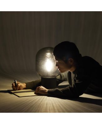 Bruce 16" LED Table Lamp with Green Glass Shade