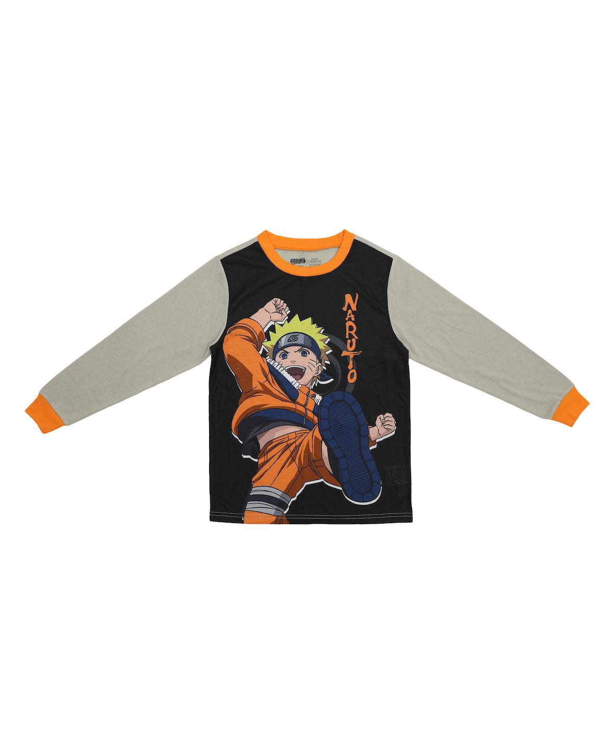 Naruto Boys Youth 2-Piece Sleepwear Set with Long Sleeve Shirt and Sleep Pants