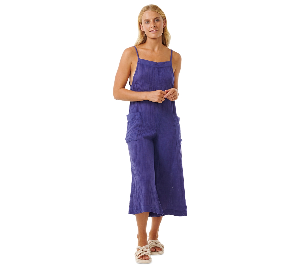 Rip Curl Juniors' Crinkled Premium Cropped Surf Jumpsuit