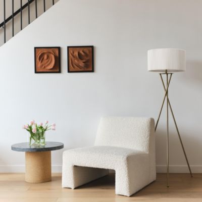 Jaxon 60" LED Contemporary Tripod Floor Lamp with Pleated Shade