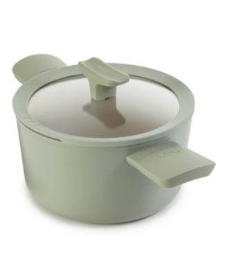 Balance Non-stick Ceramic Stockpot 8", 3.3qt. With Glass Lid, Recycled Aluminum