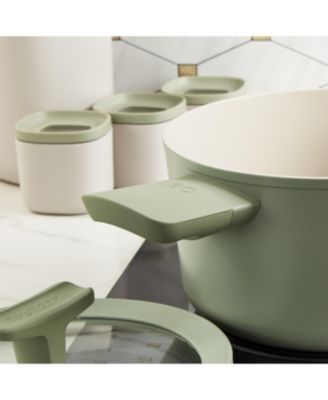 Balance Non-stick Ceramic Stockpot 8", 3.3qt. With Glass Lid, Recycled Aluminum