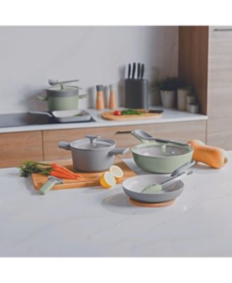 Balance Non-stick Ceramic Wok Pan 11", 4.4qt. With Glass Lid, Recycled Aluminum