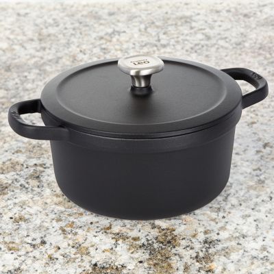 Graphite Enamel Cast Iron Covered Stockpot 10.25", 6qt.