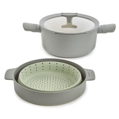 Balance 3Pc Non-stick Ceramic Steamer Set, Recycled Aluminum