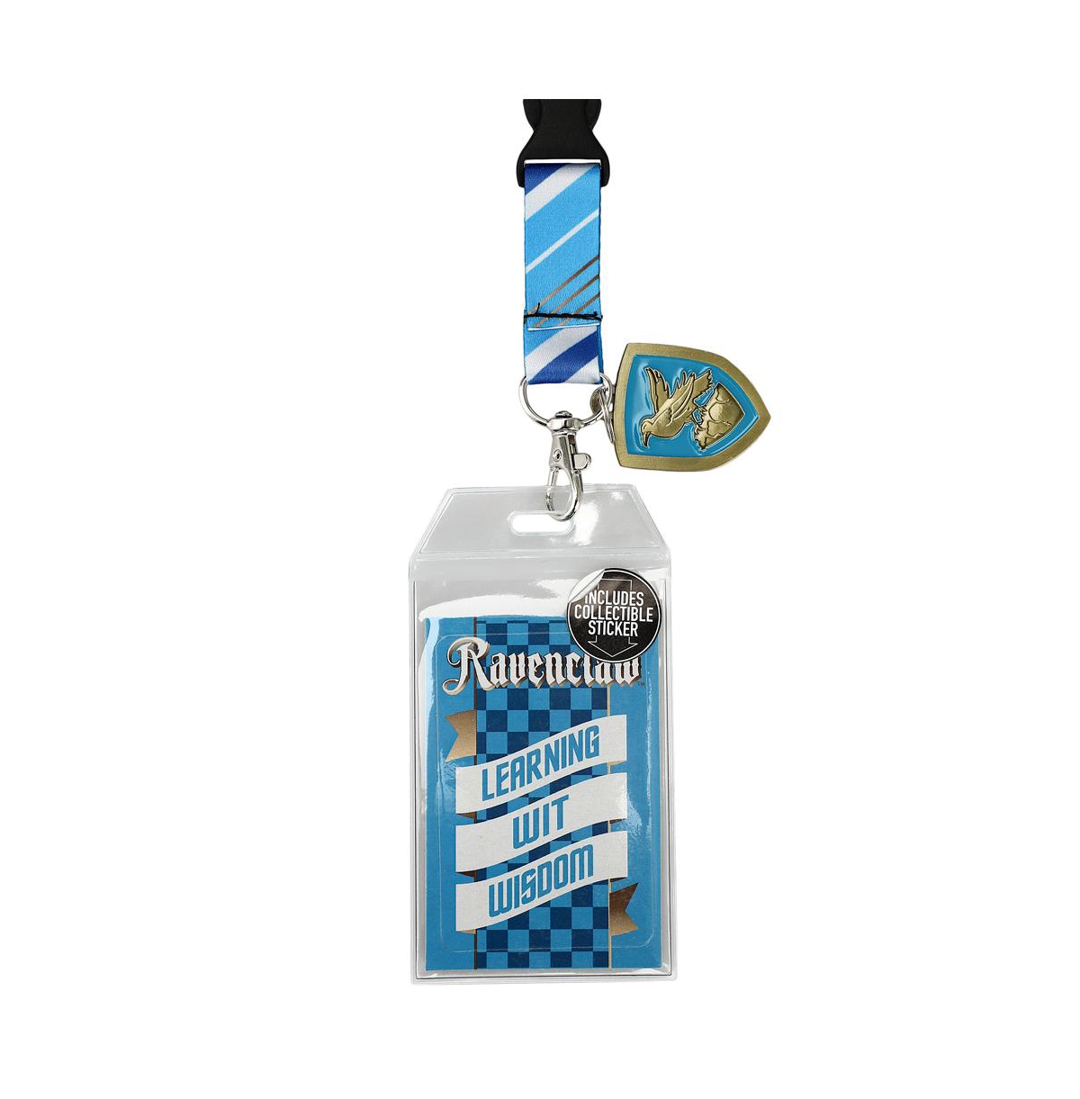 Ravenclaw Tie Inspired Sublimation Print Metal Charm Id Holder Lanyard - Multicolored