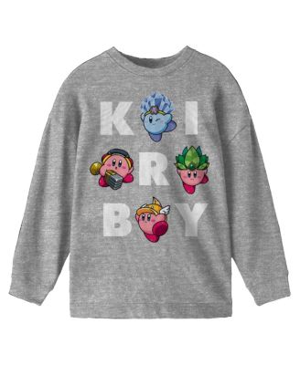 Kirby Boys Different Abilities Crazy Letters Youth Heather Gray Crew ...