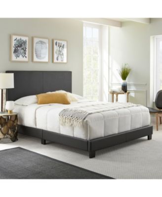 Florence Leatherette Upholstered Platform Bed Frame with Adjustable Headboard - Boyd Sleep
